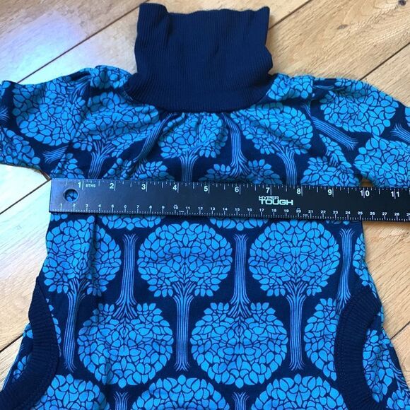OLD NAVY Tree Graphic Teal And Navy Dress Toddler Girls 12-18 M - Picture 8 of 11